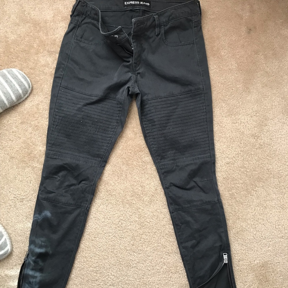 Gray military style pants from express